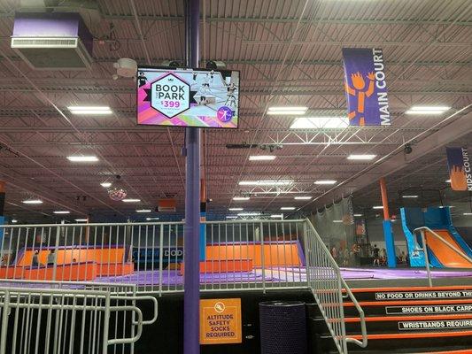 Some of the jumping area.