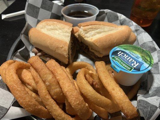 French Dip Sandwich w/rings