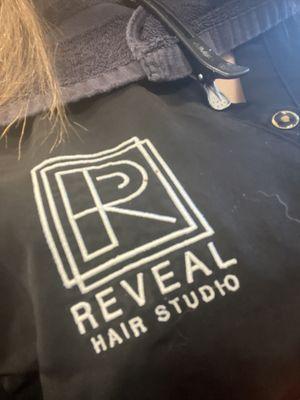 Hair salon robe for Reveal Hair Studio