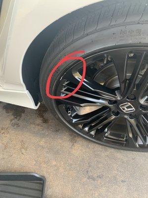 Scratch on my rim caused by car wash