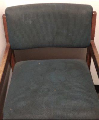 Looks like a LOT of people have had a good time in this chair.