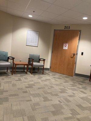 waiting room to get the test that they don't even know what test.