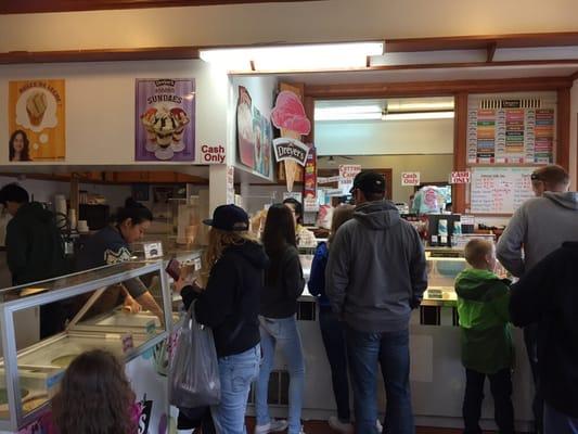 A small but successful and very centrally located ice cream shop on the main drag in downtown Seaside, near the turn-around.