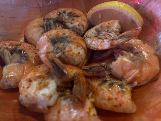 Steamed shrimp with old bay and butter