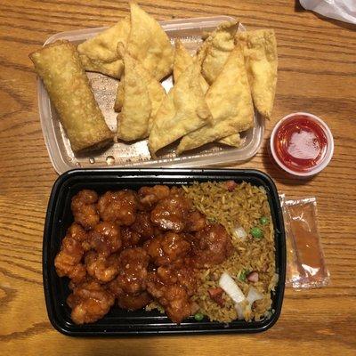 General Tso's and Crab Rangoons.