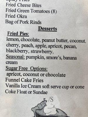 dessert options