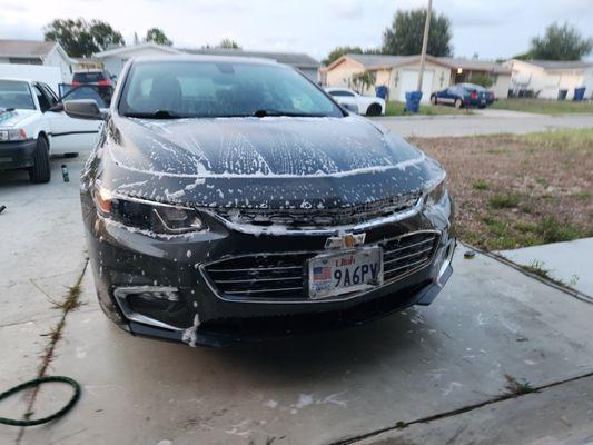 Car with foam