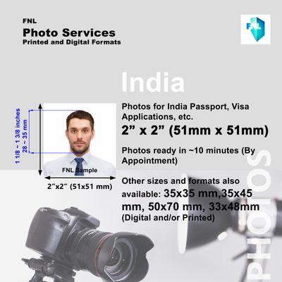 FNL Photo Service: Photos for Indian passports, visas and more.