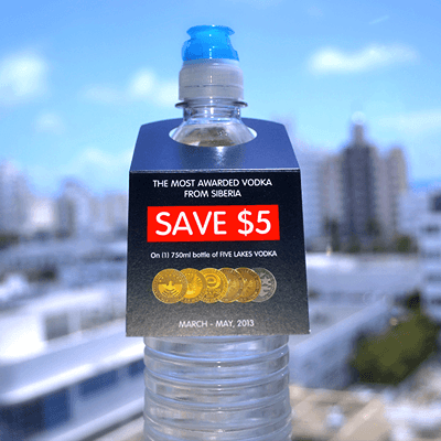 Bottle Neck Hangers Printed with Your Advertisement