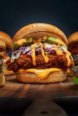 Nashville hot chicken burger