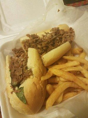 Philly Cheese Steak w/Fries