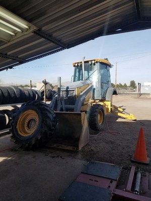 Backhoe tires