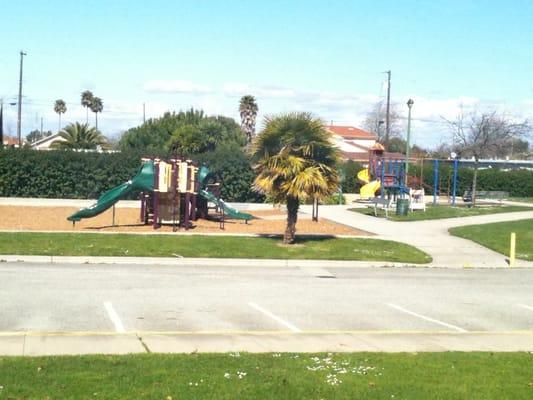 Playground behind the library