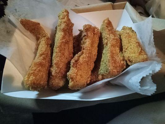 Perfectly fried WHITING. Crunchy cornmeal crust.