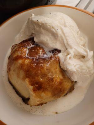 The apple dumplings flash me backed to Apple Scrapple, and the ice cream made this PERFECT!