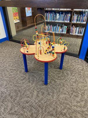 Kids area has this play table