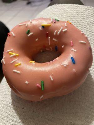 The best strawberry iced donut! I love how it's covered in icing