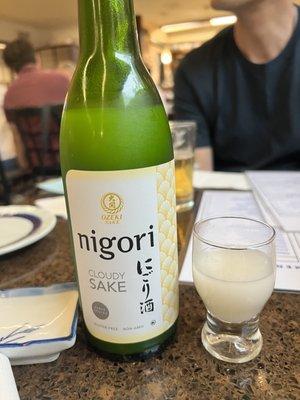 Unfiltered sake