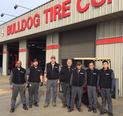 Employees at Bulldog Tire Co. Of Covington, Ga.