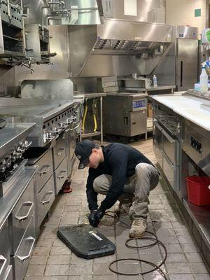 Commercial kitchen maintenance.