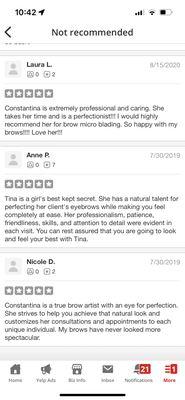 My client reviews that Yelp mistakingly won't post