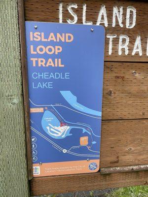 The Island Loop Trail map @ Cheadle Lake.