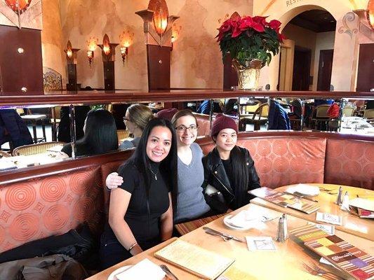 Christmas staff lunch at Cheesecake Factory.
 Dental Assistants Christy and Ruth with Ruth's daughter TJ