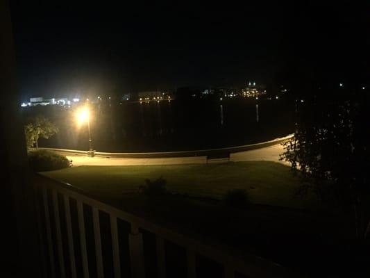 Sturgeon Bay at night from room 207.