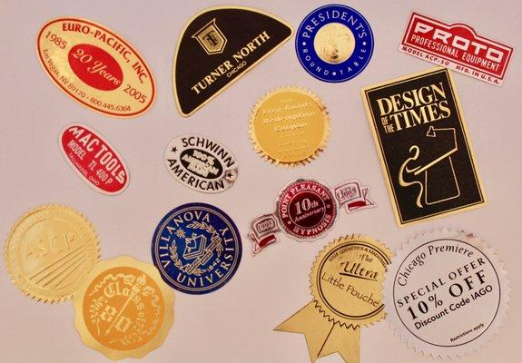 Custom Embossed labels