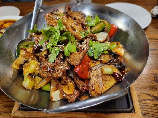 Dry pot beef and vegetables