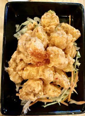 Crispy Popcorn Shrimp with Spicy Aiolishrimp