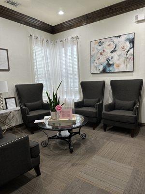 Cute waiting area before getting a couples massage!