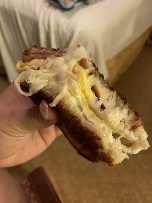 Grilled Cheese and 2 Eggs Sandwich