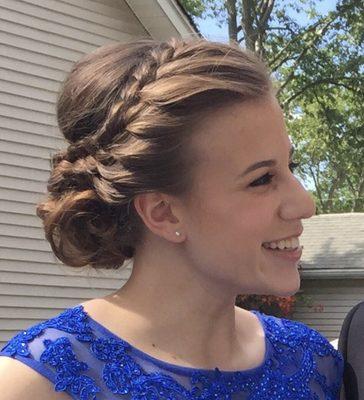 Prom updo and makeup