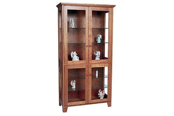 Solid Cherry Curio Cabinet 38"W x 16"D x 72"H