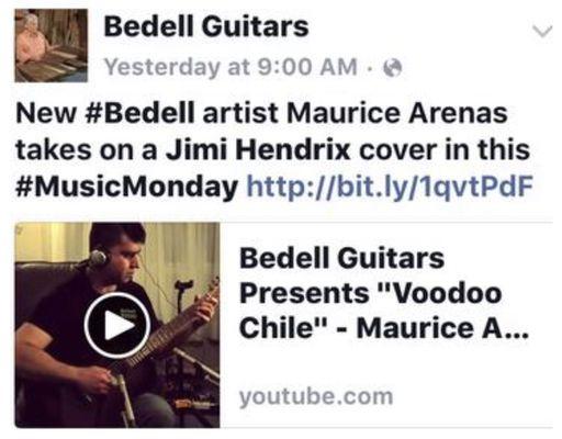 Maurice Arenas featured by Bedell Guitars