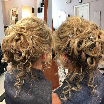 Stunning curly updo!