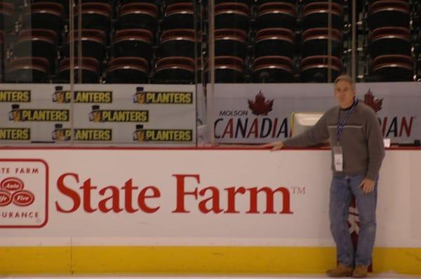 On the ice at Soctia Bank in Ottawa