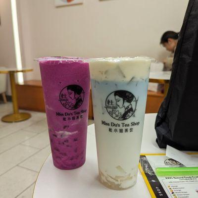 Dragon fruit yakult drink Coconut sea blue latte