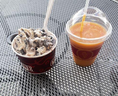 Ice cream and smoothie