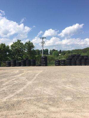 Another view of the many tires in stock.