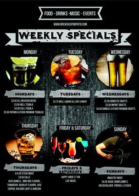 WEEKDAY SPECIALS