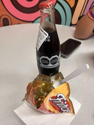 Frito pie and Coke