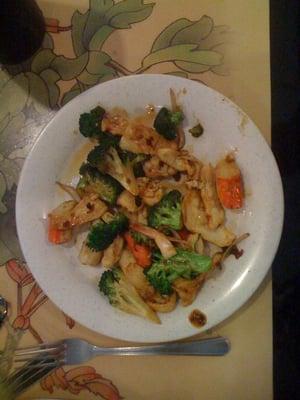 Mongolian stir fry. Not bad at all.