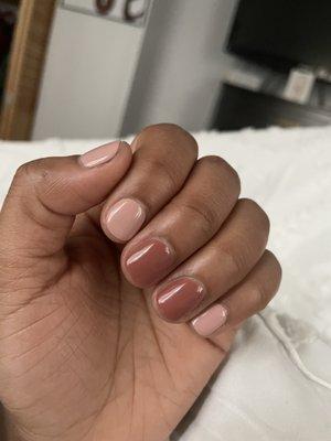 Gel mani done by Heidi