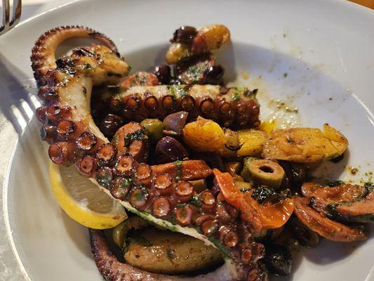 Grilled octopus.