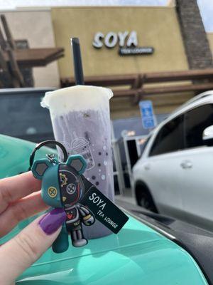 Cute little grand opening day keychain