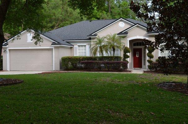 Beautiful black roof with black drip edge