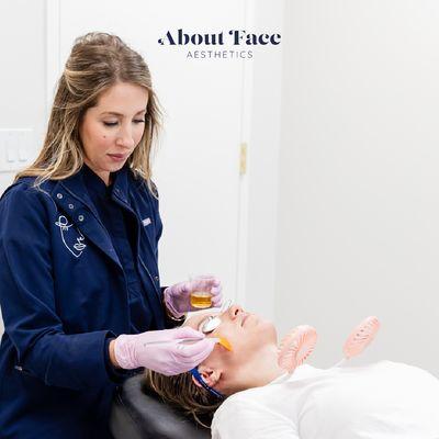 About Face Aesthetics offers a wide variety of chemical peels and facial treatments.