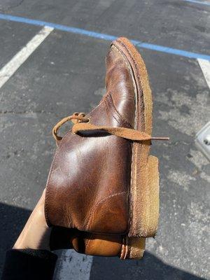 Clark's Original Desert Boot after resole